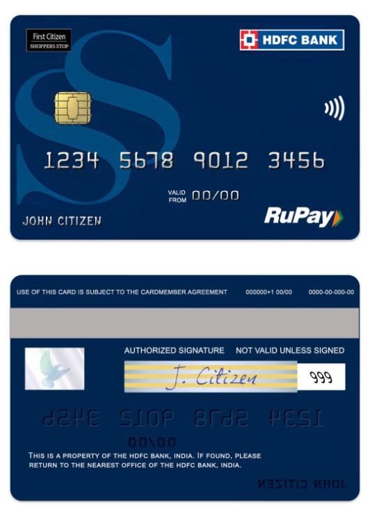 India HDFC Bank RuPay Shoppers Stop credit card